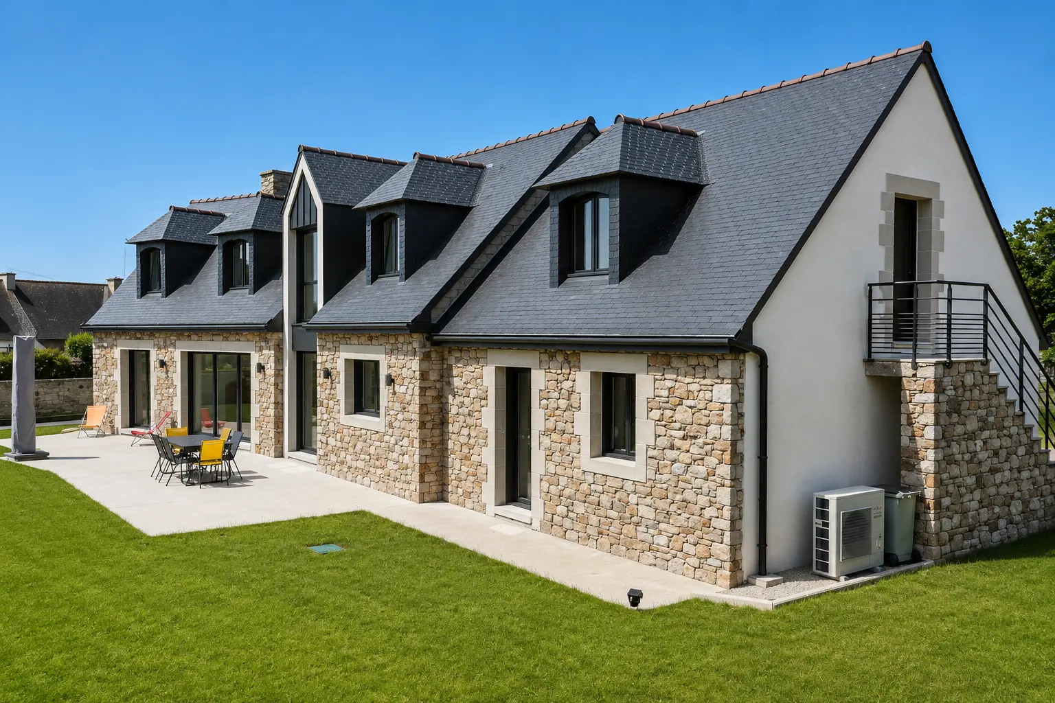 construction longere bretonne contemporaine