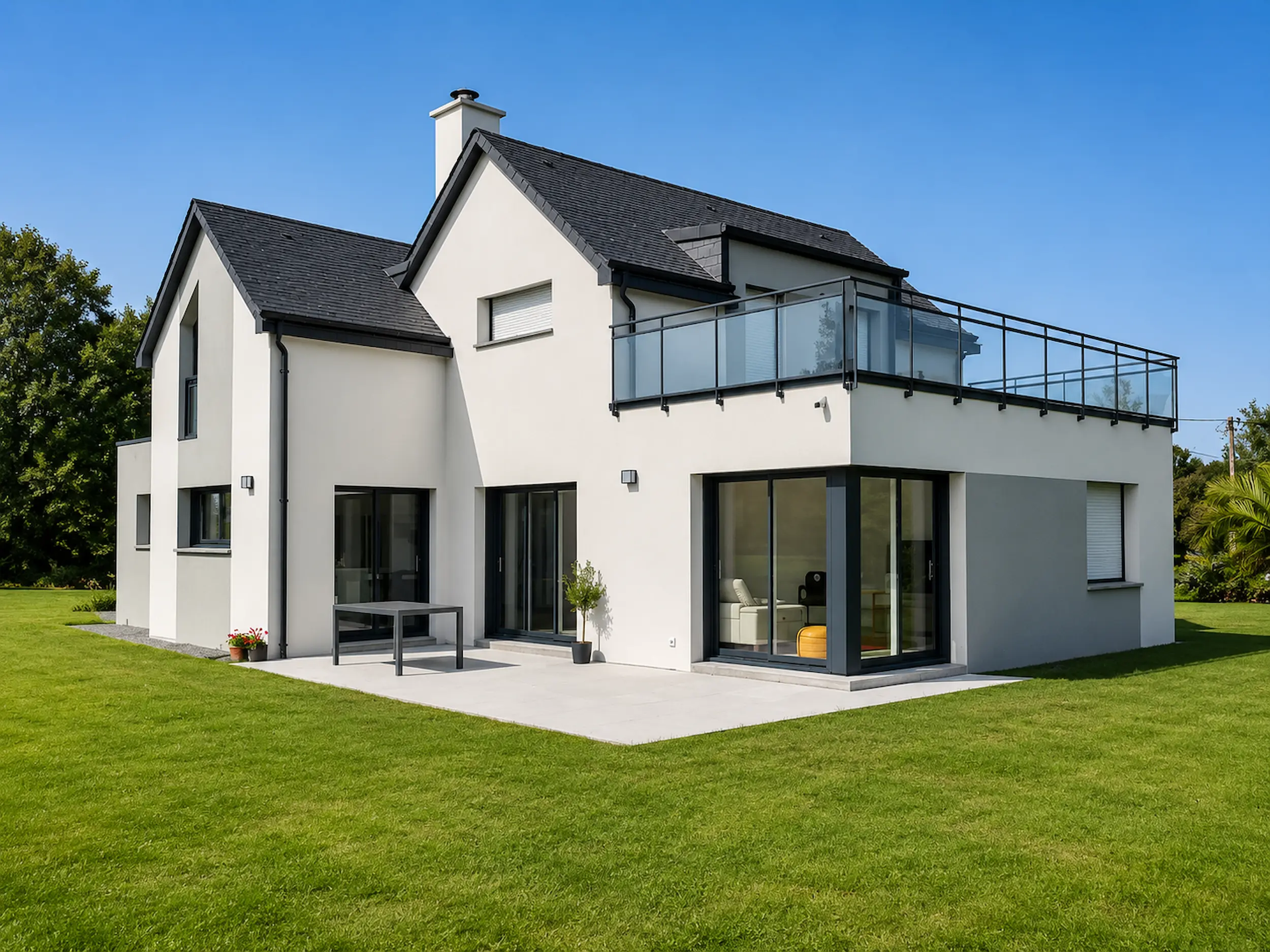 construction maison neuve - trebeurden pieces de vie